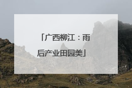 广西柳江：雨后产业田园美