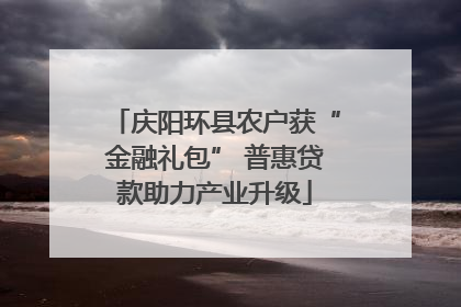 庆阳环县农户获“金融礼包” 普惠贷款助力产业升级