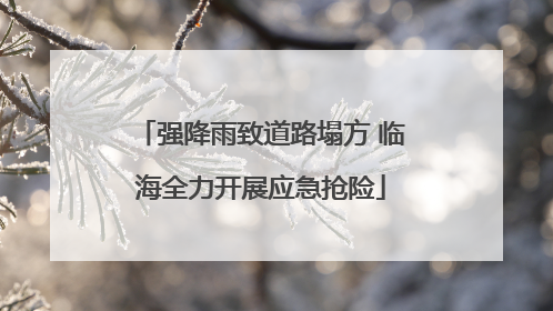 强降雨致道路塌方 临海全力开展应急抢险