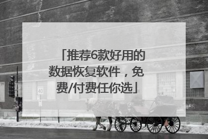 推荐6款好用的数据恢复软件，免费/付费任你选