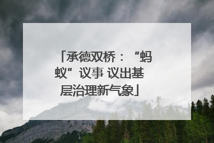 承德双桥：“蚂蚁”议事 议出基层治理新气象