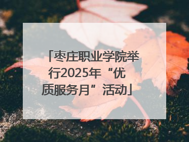 枣庄职业学院举行2025年“优质服务月”活动