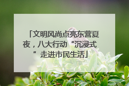 文明风尚点亮东营夏夜，八大行动“沉浸式”走进市民生活