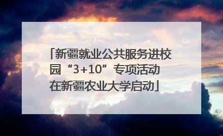 新疆就业公共服务进校园“3+10”专项活动在新疆农业大学启动