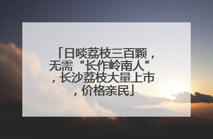 日啖荔枝三百颗，无需“长作岭南人”，长沙荔枝大量上市，价格亲民
