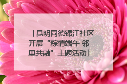 昆明同德锦江社区开展“粽情端午 邻里共融”主题活动