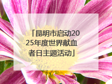 昆明市启动2025年度世界献血者日主题活动