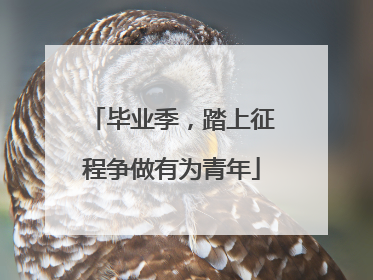 毕业季，踏上征程争做有为青年