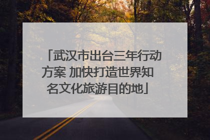 武汉市出台三年行动方案 加快打造世界知名文化旅游目的地