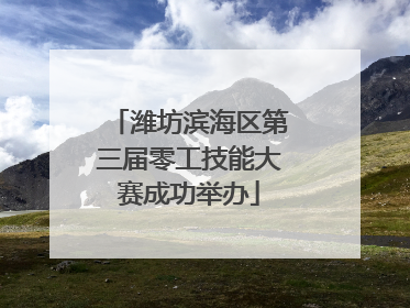 潍坊滨海区第三届零工技能大赛成功举办