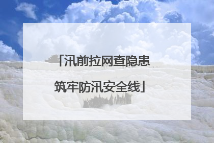 汛前拉网查隐患 筑牢防汛安全线