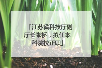 江苏省科技厅副厅长张桥，拟任本科院校正职