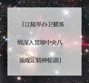 江陵举办卫健系统深入贯彻中央八项规定精神轮训