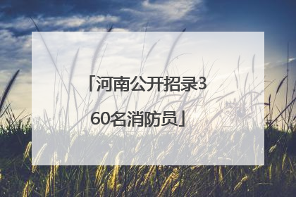 河南公开招录360名消防员