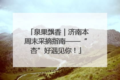 泉果飘香｜济南本周末采摘指南——“杏”好遇见你！