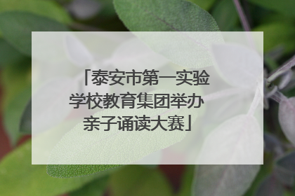 泰安市第一实验学校教育集团举办亲子诵读大赛