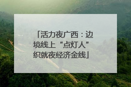 活力夜广西：边境线上“点灯人”织就夜经济金线