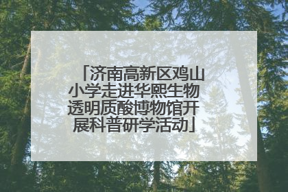 济南高新区鸡山小学走进华熙生物透明质酸博物馆开展科普研学活动