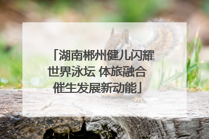 湖南郴州健儿闪耀世界泳坛 体旅融合催生发展新动能