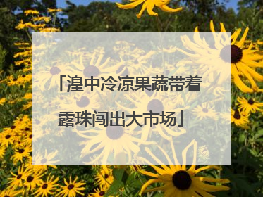 湟中冷凉果蔬带着露珠闯出大市场