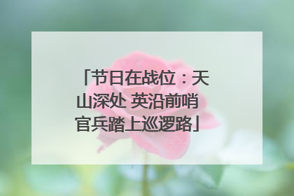 节日在战位：天山深处 英沿前哨官兵踏上巡逻路