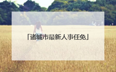 诸城市最新人事任免