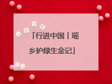 行进中国丨瑶乡护绿生金记