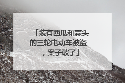 装有西瓜和蒜头的三轮电动车被盗，案子破了