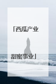 西瓜产业 甜蜜事业