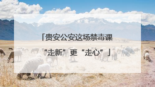 贵安公安这场禁毒课“走新”更“走心”