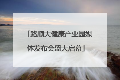 路顺大健康产业园媒体发布会盛大启幕