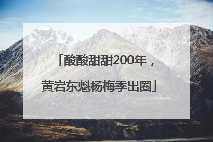 酸酸甜甜200年，黄岩东魁杨梅季出圈