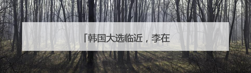 韩国大选临近，李在明领先优势大幅缩小