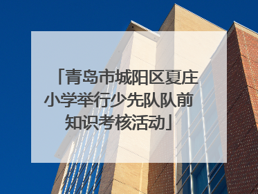 青岛市城阳区夏庄小学举行少先队队前知识考核活动