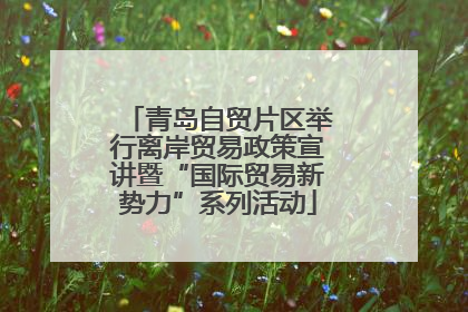青岛自贸片区举行离岸贸易政策宣讲暨“国际贸易新势力”系列活动