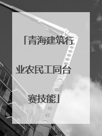 青海建筑行业农民工同台赛技能