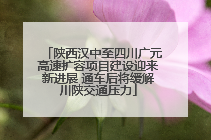 陕西汉中至四川广元高速扩容项目建设迎来新进展 通车后将缓解川陕交通压力