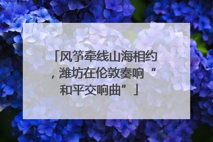 风筝牵线山海相约，潍坊在伦敦奏响“和平交响曲”