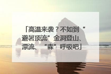 高温来袭？不如到“避暑顶流”金洞登山、漂流、“森”呼吸吧