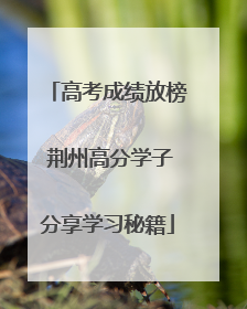 高考成绩放榜 荆州高分学子分享学习秘籍
