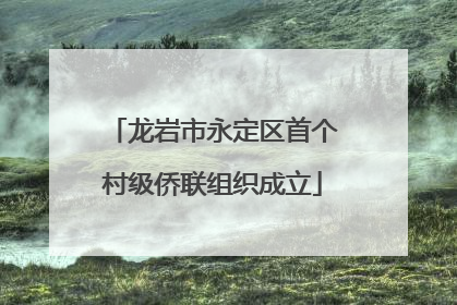 龙岩市永定区首个村级侨联组织成立