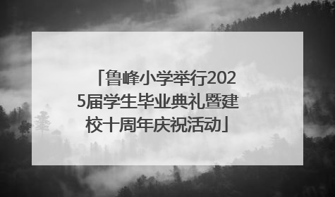 鲁峰小学举行2025届学生毕业典礼暨建校十周年庆祝活动
