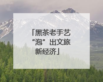 黑茶老手艺“泡”出文旅新经济