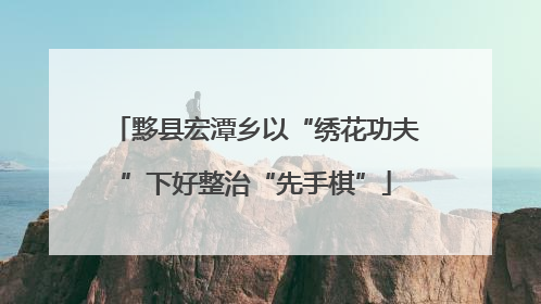 黟县宏潭乡以“绣花功夫”下好整治“先手棋”