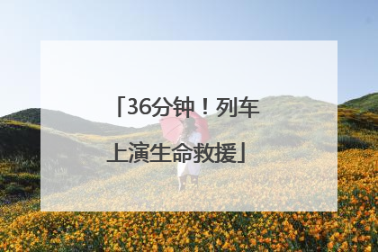 36分钟！列车上演生命救援
