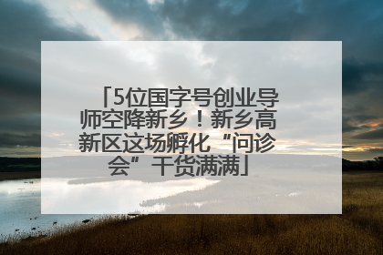 5位国字号创业导师空降新乡！新乡高新区这场孵化“问诊会”干货满满
