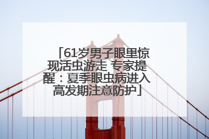 61岁男子眼里惊现活虫游走 专家提醒：夏季眼虫病进入高发期注意防护
