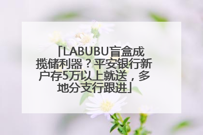 LABUBU盲盒成揽储利器？平安银行新户存5万以上就送，多地分支行跟进