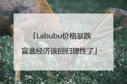 Labubu价格暴跌 盲盒经济该回归理性了